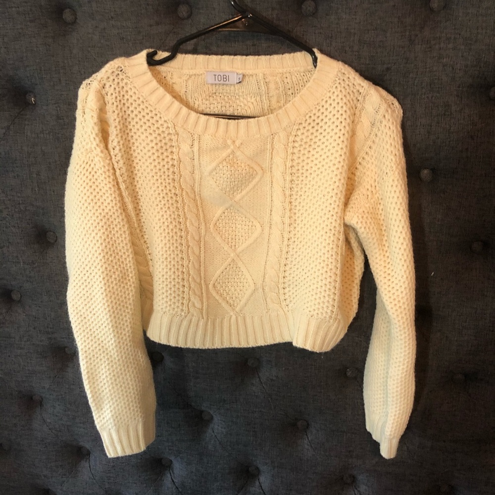 Cream cropped sweater